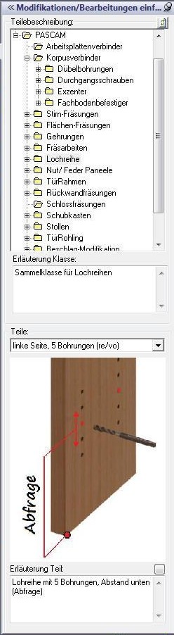 PASCAM Modifikation Lochreihe